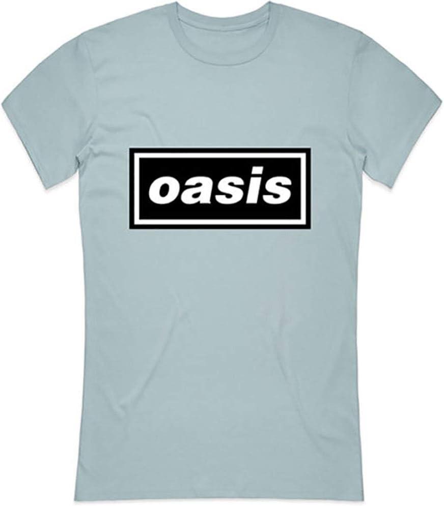 Authentic Oasis Band Logo Juniors Light Blue T-Shirt  S-2XL NEW Unisex T-Shirt S