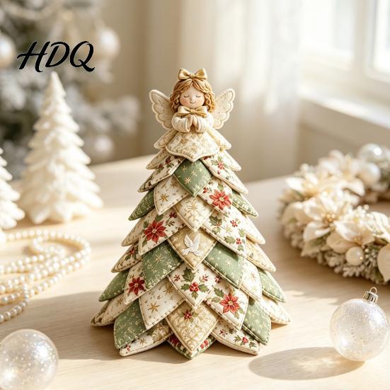 Festive DIY Projects for Holidays Quilted Fabric Christmas Tree Craft Kit Vintage Patchwork Sewing Set Unique Handmade Presents Tabletop Decor Xmas