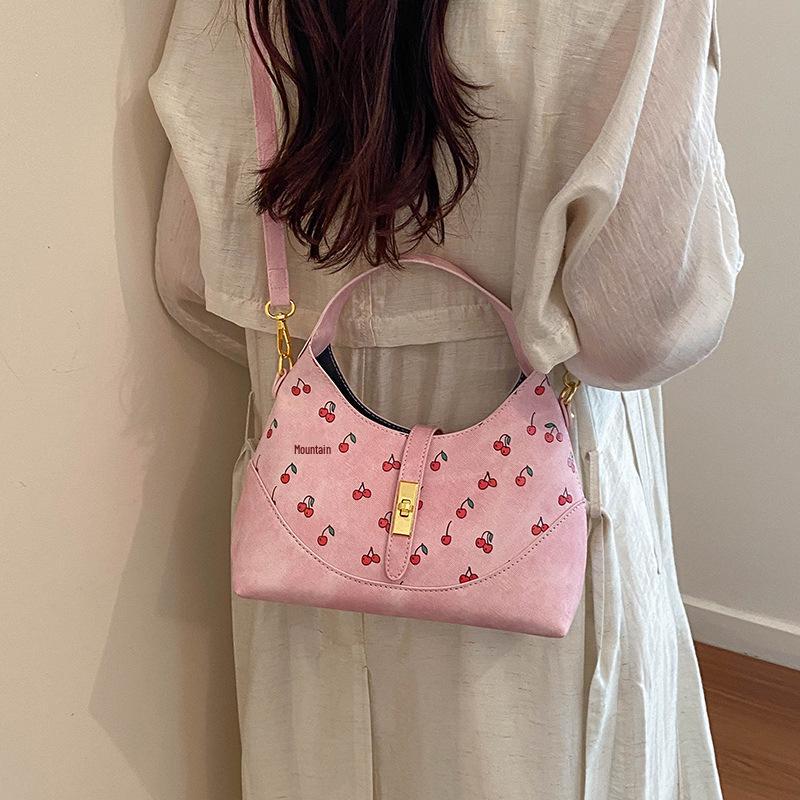 Women's Large-Capacity Color-Block Tote Bag with Cute Print
