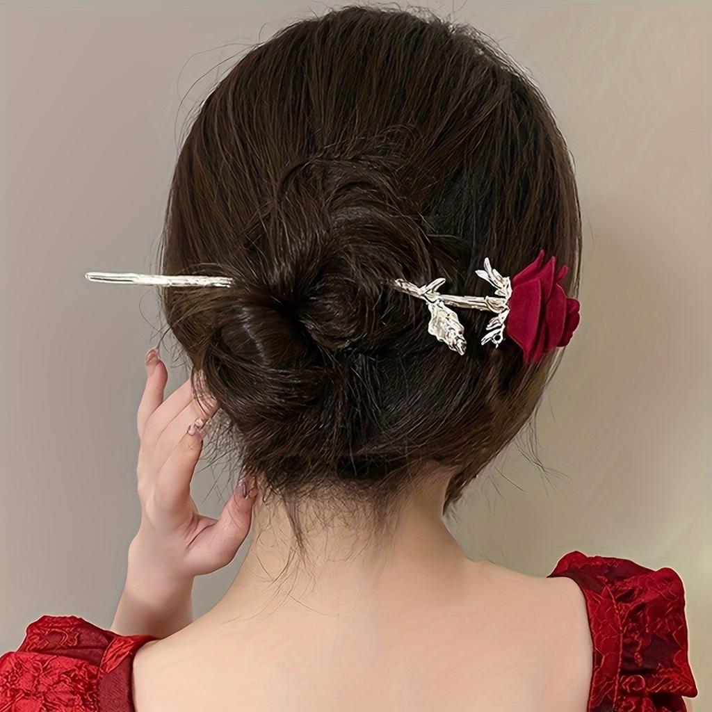Starożytna Hanfu Spinka do włosów z motylem Nowy chiński styl Wysokiej klasy styl narodowy Cheongsam Kok Drewniana spinka do włosów Frędzel Krok