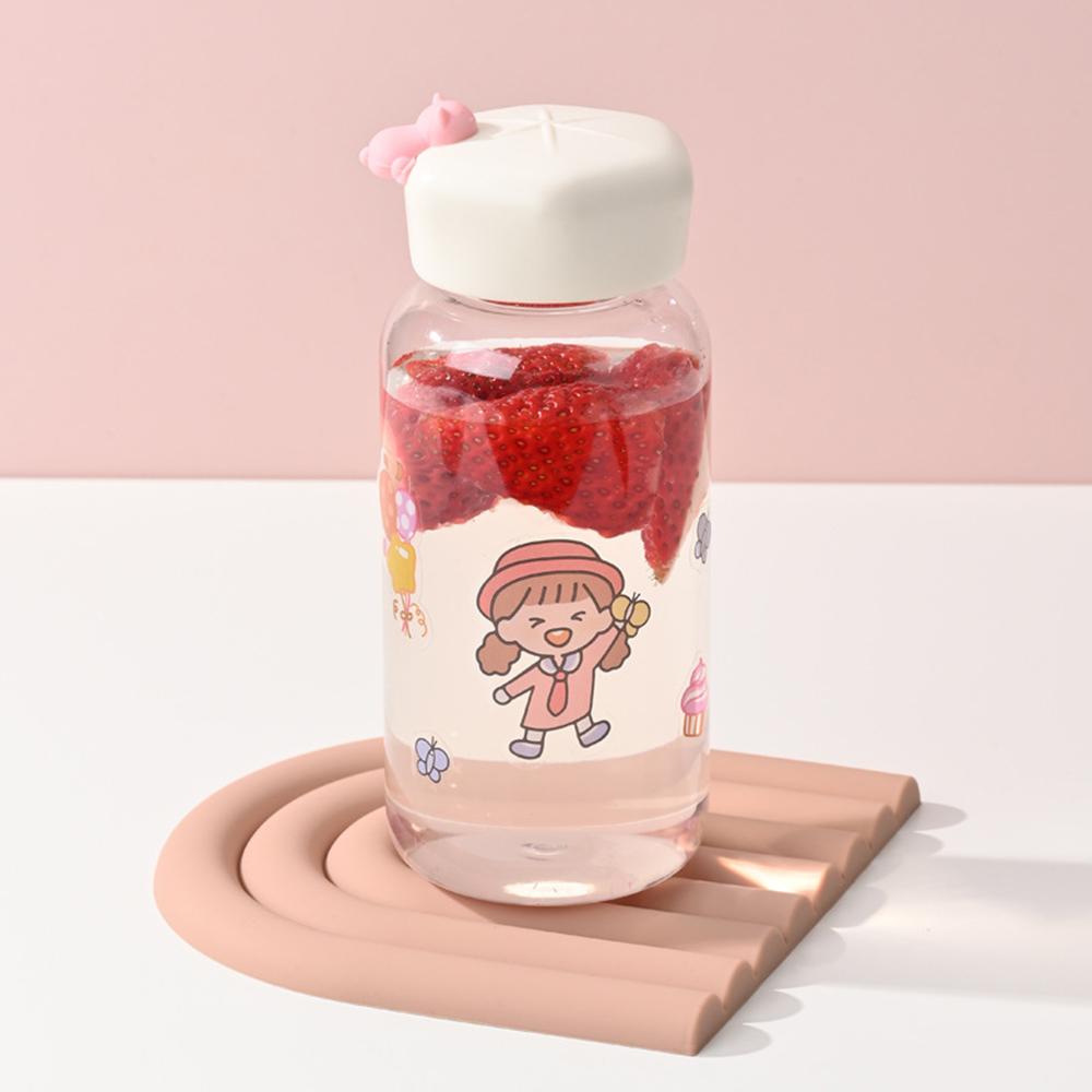 1PC Plastic Cup Leak-Proof With Handle Water Cup Student Classroom Office Outdoor Travel Portable Gift Cup