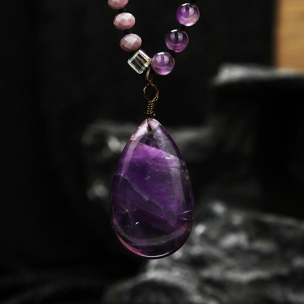 

Роскошное ожерелье-подвеска из натурального кристалла для свитеров