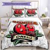 3pcs Duvet Cover Set (1*Duvet Cover + 2*Pillowcase, Without Core), Bohse Onkelz Print Soft All‑Season Bedding Set, Home Bedroom Decor Gift