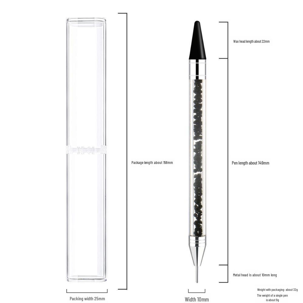Acryl Doppelköpfiger Nail Art Stift: Multifunktionaler Wachsstift für Präzisionsbohrarbeiten