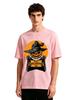 Mens Happy Halloween Pumpkin Scarecrow Graphic Tshirt Retro Spooky Print Casual Short Sleeve White Cotton Tee