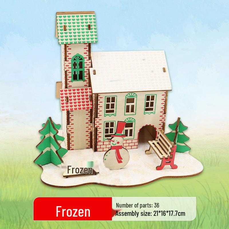 3D Wooden Ferris Wheel Puzzle - Educational DIY Gift for Kids