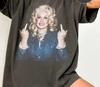 Dolly Parton Vintage Charcoal Color Reprint Cotton Unisex Tshirt S-5XL