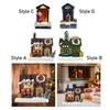 Lighted Up Village House Xmas Ornament for Cabinet Livingroom Home