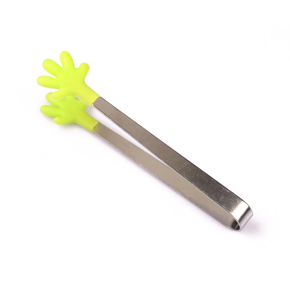 Mini Food Clip Tongs 5 Colors Stainless Steel Kitchen Gadget High Temperature Resistant Dishwasher Safe Ice Bucket Snack