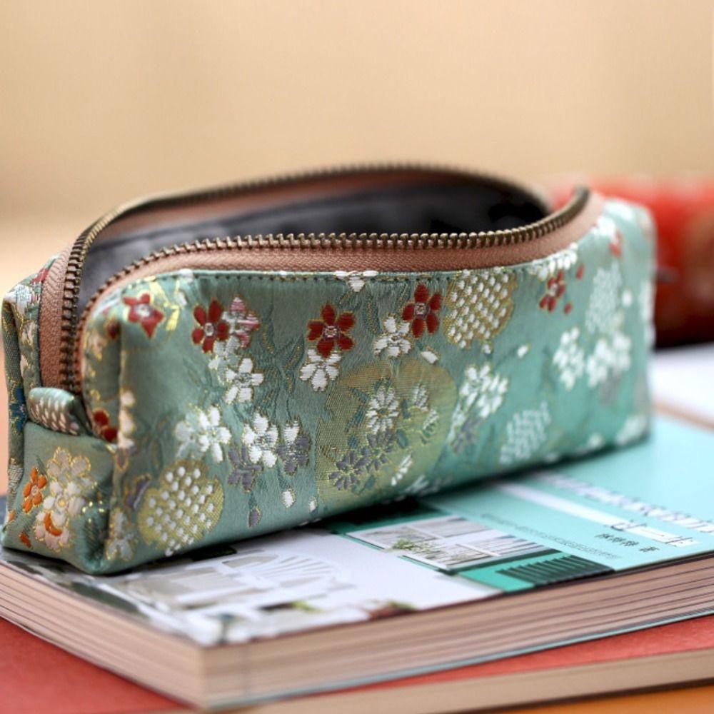 Retro Chinese Style Embroidery Pen Case Pen Pouch Pen Storage Bag  School Office Supply