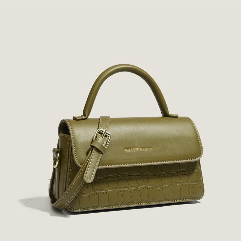 

Premium texture small bag women s new women s bag stone pattern popular versatile oblique span bag version shoulder small square bag зелений
