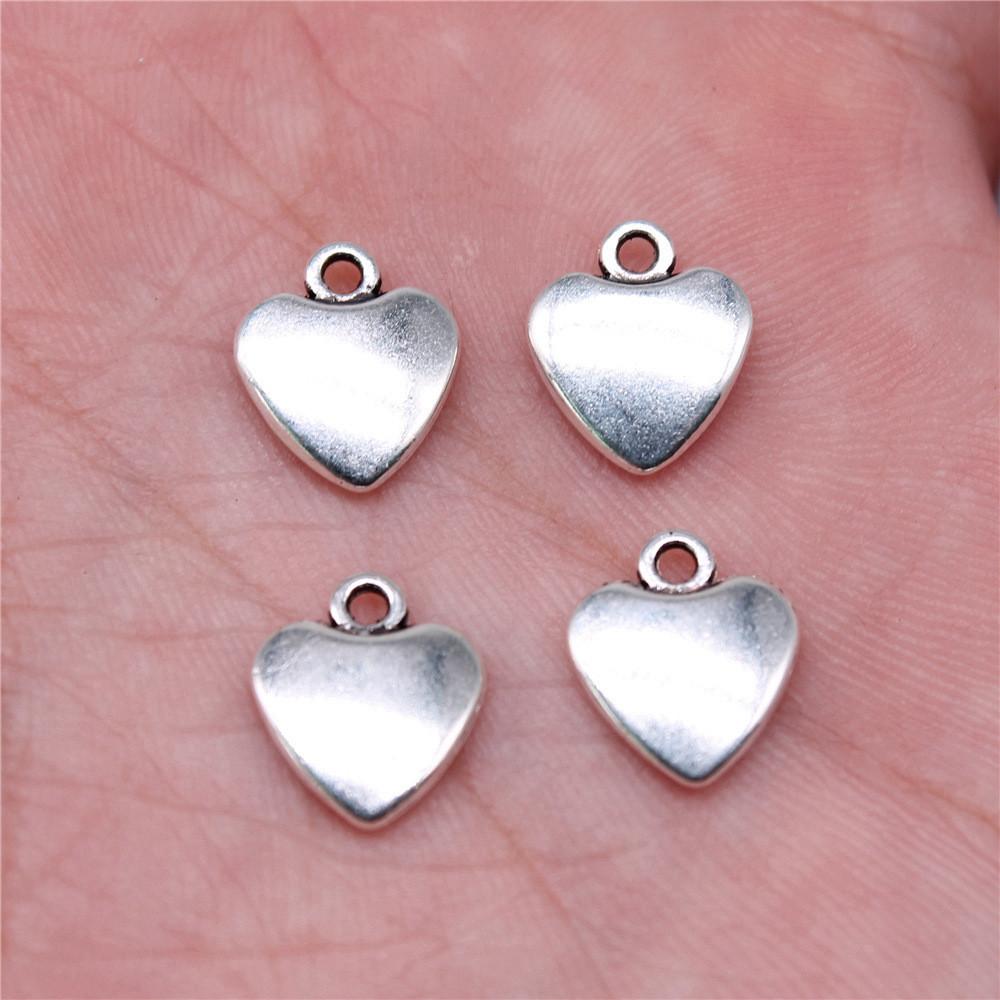 Charms Peach Heart Love Pendants Wedding Jewelry Findings QC094