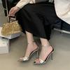 Sandals Summer Ankle Strap Thin HeelFeel Summer Sexy Open Toe Outdoor Wear Silver High Heel