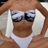 Bandeau Print Sexy Bikini Two Piece Tie Side Set Elegant Comfortable Swimwear