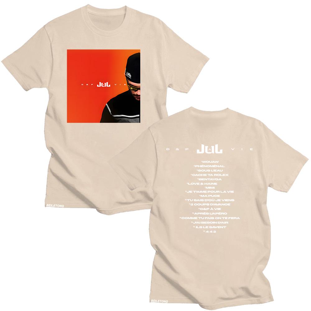 Rapper JuL D&p À Vie T-shirts  JuL New Album Fashion Versatile Tshirts Graphic Tees Summer for Women/Men Short Sleeve Cotton Top