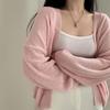 Solid Color Lazy Loose Thin Sweater, All-match Summer Sunscreen Ice Silk Knitted Cardigan Women 67288
