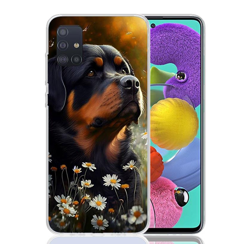 Rottweiler Dog Rottie Phone Case For Samsung Galaxy A52 A32 A22 A12 A02S A50S A30S A51 A31 AA71 Note 20 Ultra 10 S10 Plus Galaxy