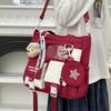 New Japanese Sweet And Cute Girl Diy Badge Ulzzang Ita Bag Casual And Fashionable Shoulder Crossbody Bag With Small Coin Purse