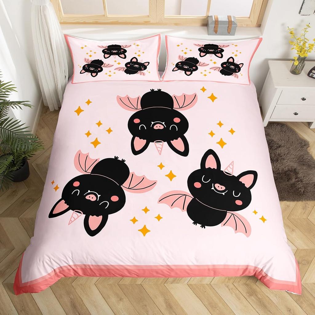 Unicorn Duvet Cover Set Cartoon Galaxy Rainbow Colourful Unicorn Cute Romantic Theme For Kids Girls Polyester Comforter Cover