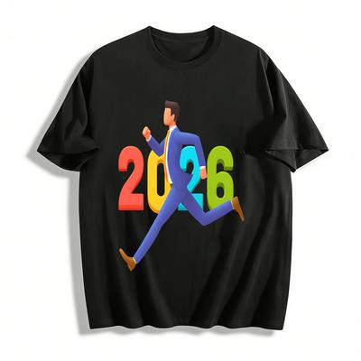2026 Business Endeavor Print Casual Commute Unisex T-Shirt Pure Cotton T-shirt