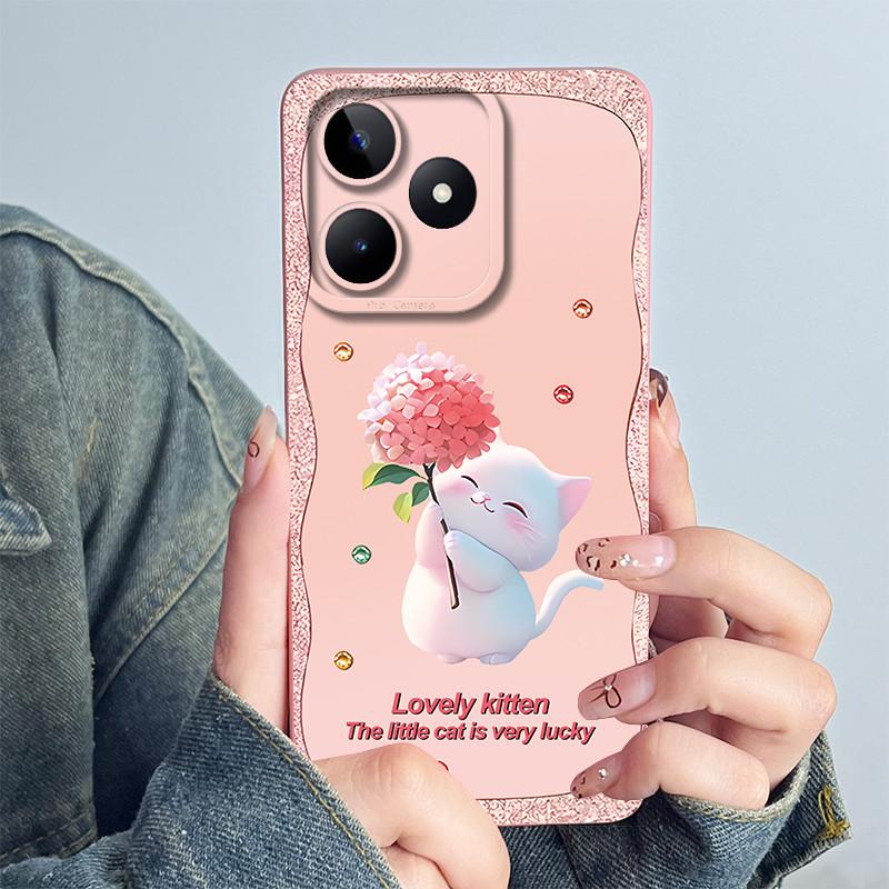 For Realme C51 RMX3830 C53 Note 50 RMX3834 Phone Case Funda Soft Silicone Sweet Painted Lovely Printed Protective Cover Coque