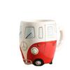 Deding Keramik Handbemalt Cartoon Auto Bus Kreative Persönlichkeit Kaffeetasse Frühstück Wasserbecher