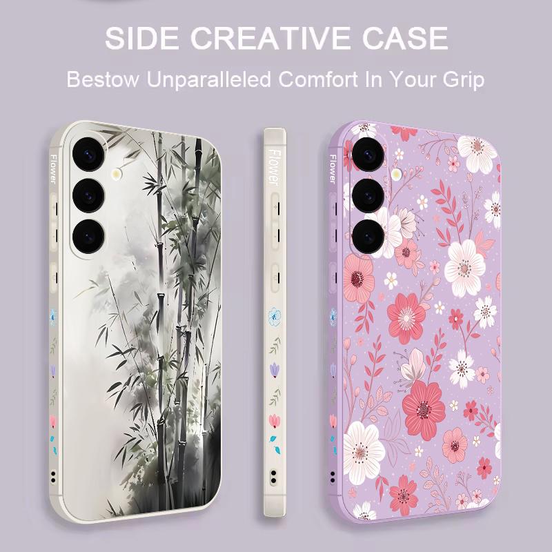 Colorful Flowers Pattern Case For Samsung Galaxy S26 S25 Ultra S24 S23 S22 Plus S21 FE A15 A16 A17 A35 A36 A54 A55 A56 5G Soft Cover