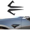 Auto Parts 2PCS Side Camera Protection Cover Carbon Fiber mudapron Trim Cover for Tesla Model 3 2017-2021(Black-Matte Black)