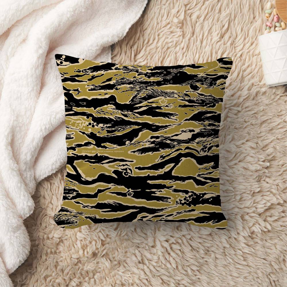 Tiger Stripe Camo Cushion Cover Decorative Pillow Sofa Home Decor Case Pillow Cases