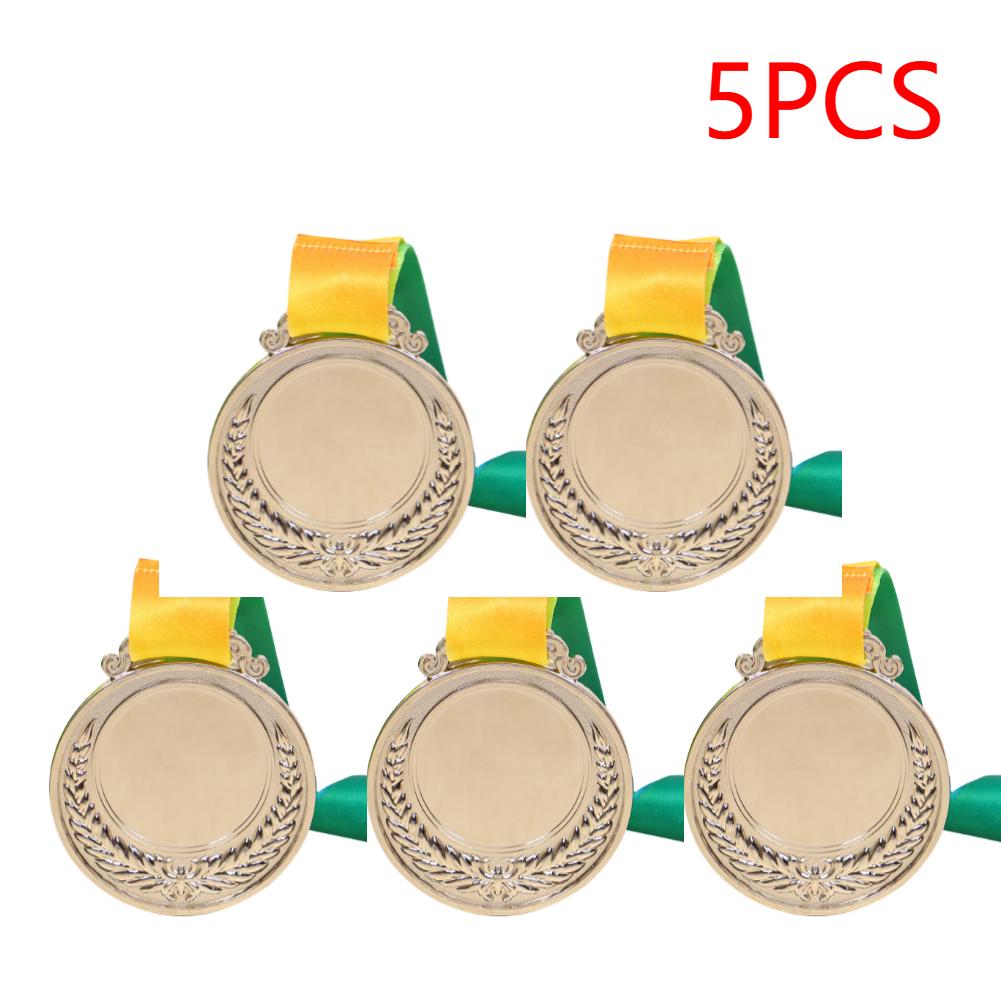 2 tum Guld Silver Brons Prismedalj Vinnarmedalj med Halsband 1:a 2:a 3:e Vinnarpris Present Spel Souvenir