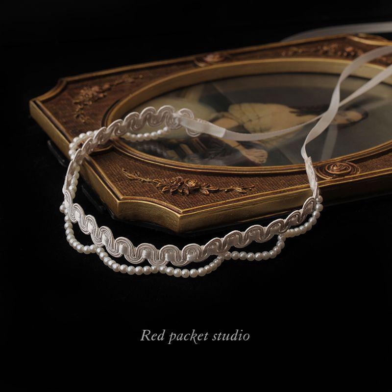 

Choker Original Handmade Strap Bridal Photo Pearl White Moonlight