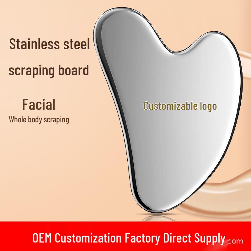 Stainless Steel Large Gua Sha Board & Spatula Facial Beauty Tool