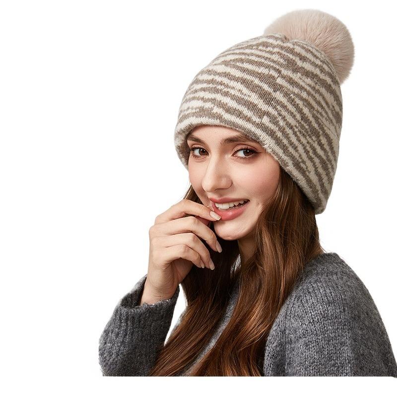 DIMANAF Women Winter Autumn Hat Thick Hat New 2025 Fashion Lady Knitted Thick Hat