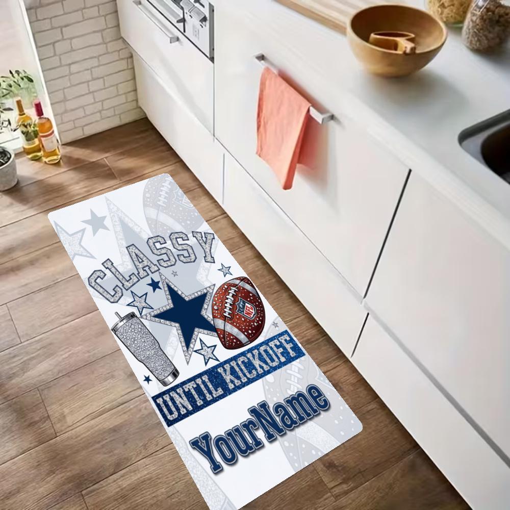 Dallas Customize Your Name Kitchen Rug Runner Rug Laundry Mat Hallway Entryway The Best Gift Choice