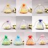 100Pcs Jewelry Drawstring Mesh Bags Assorted Colors Fashion Wedding Party Candy Wrap Gift Packaging Bags
