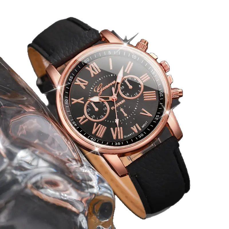 Drainage Women'S Belt Watch Geneva Quartz Strap Fashion Women'S Watch Roman Scale Hand