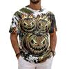 Men's Halloween Short Sleeve T-Shirt Casual Round Neck Top for Holiday Celebration