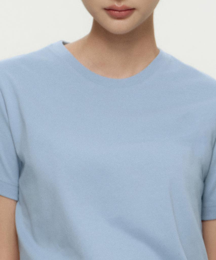 MUSINSA STANDARD WOMAN [Cooltandard] Women'S Basic Crew Neck T-Shirt [Sky Blue]
