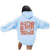Women's long-sleeved letter-printed hooded pullover hoodie jacket