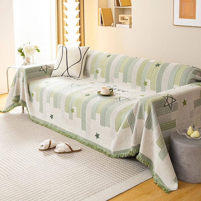 Modern Style Chenille Sofa Cover Universal Four Seasons, T-shaped Cushion Furniture Protection Cover, Suitable for Bedroom, Office, Living Room