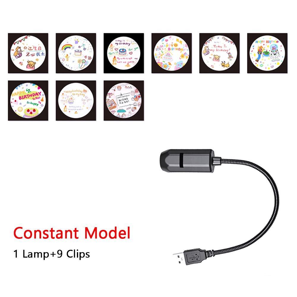 Happy Birthday Theme LED Projection Lamp LED Atmosphere Light Projector  Night Light 9 Pictures