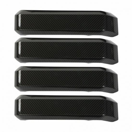 For F-150 Carbon Fiber Inner Door Handle Cover Interior Trim For Ford F150 15-20