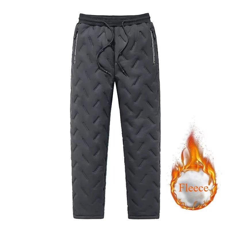 Men Plush Thick Winter Sweatwear Fleece Sweatpant Lambswool Thermal Trousers Casual Pants Windproof Warm Cotton Pants