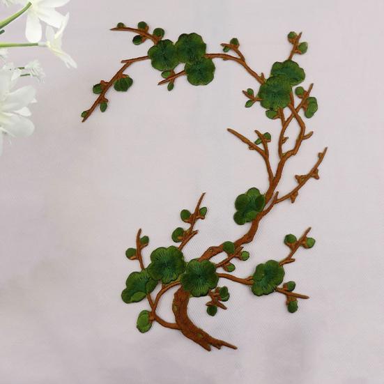 Cherry Blossom Iron Patch Iron-on Blossom Plum Applique Patch Embroidered Floral Patch for Jeans Garment Jackets Backpacks Clothes DIY Crafts