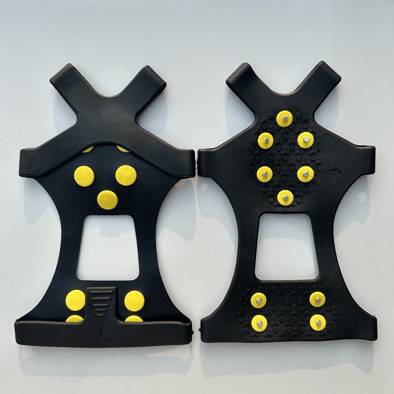 10-Tooth Steel Ice Cleats: Non-Slip, Wear-Resistant, Silicone Shoe Covers for Ice and Snow Climbing