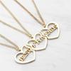 3 PCS BEST FRIENDS Heart Matching Necklace Set Gold Color BFF Necklaces Friendship Jewelry Gifts