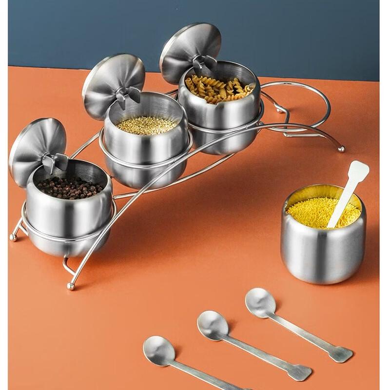 3-Piece Arch Bridge Stainless Steel Seasoning Set