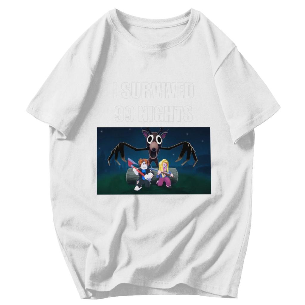 Men T Shirt 99 Nights In The Forest Game Fun Cotton Y2K Graphic Quality Unisex Clothing T Shirts