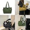 Trendy Versatile Canvas Tote Bag For Women In Solid Colors Perfect For Daily Use