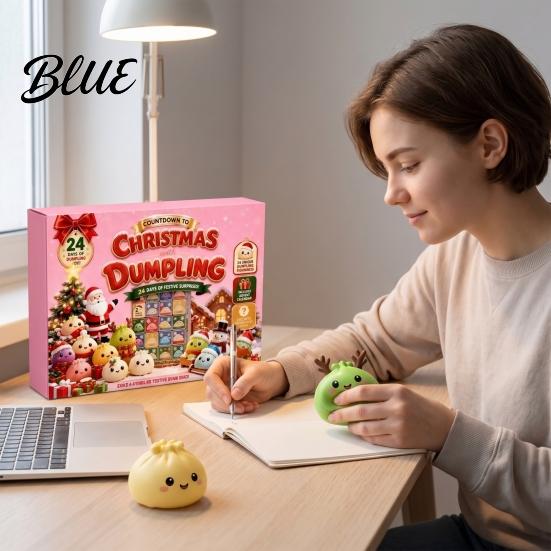 Soft Squeeze Toys Box with Advent Calendar Christmas Toy for Anxiety 24-Day Countdown Mini Stress